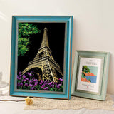 Scratch Painting Kits for Adults & teens, Craft Art Set, Rainbow Scratch Art Painting Paper, Sketch DIY Night View Scratchboard, 16'' x 11.2'' Creative Gift with 3 Tools kit (Eiffel Tower / Big Ben) MIASTAR