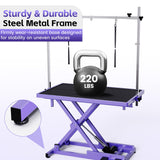 Flying Pig Ultimate Heavy Duty Grooming Table – Electric Lift, Adjustable Height, Non-Slip Surface, Professional Dog & Cat Grooming Arm, Stable & Safe Design for Home and Salon Use -Purple Flying Pig Grooming
