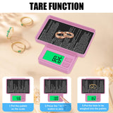 Diyife 1000g Digital Pocket Gram Scale 0.01g Accuracy, Mini Jewelry Scale with Protective Cover, 7 Units, Tare Function, LCD Display, Suit for Jewelry, Powder, Pink Diyife