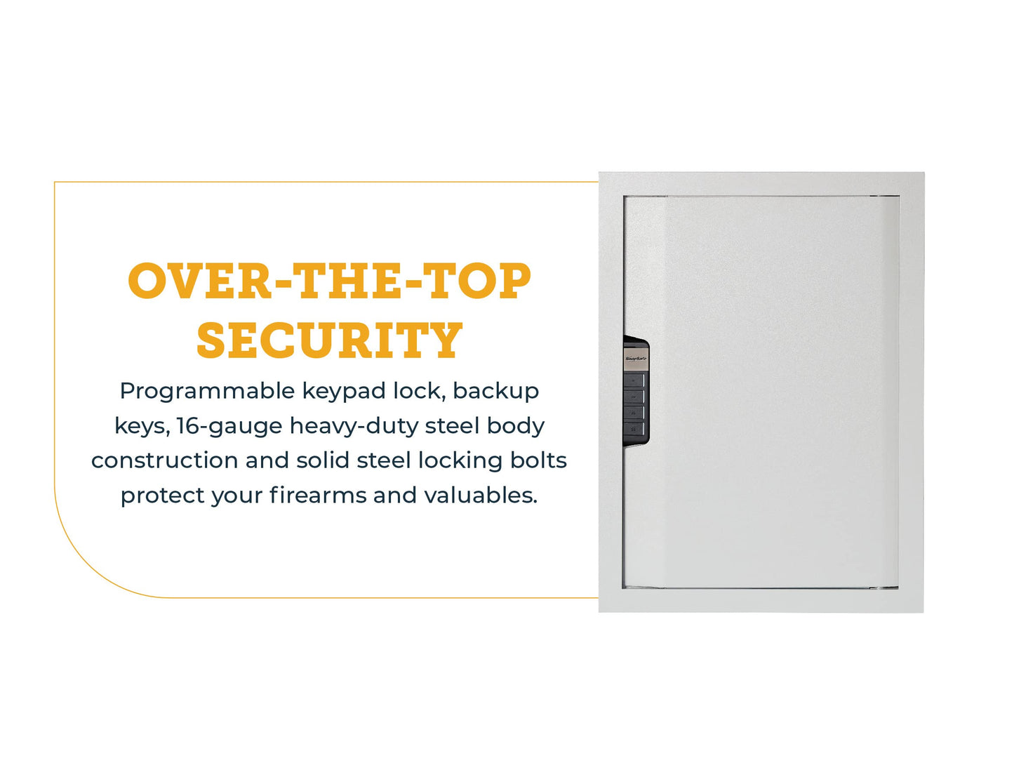 SnapSafe In Wall Gun Safe and Money Safe, Light Grey, 75413 - Hidden Safe Provides Security for your Firearms & Valuables, Keypad Entry - Fits Between 2 Wall Studs, Flush Mount, Ideal for Home, Office