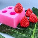 3D Strawberry Silicone Candle Mold Strawberry Raspberry & Blueberry Fondant Soap Candle Mulberry Wax Melts Molds TUKE