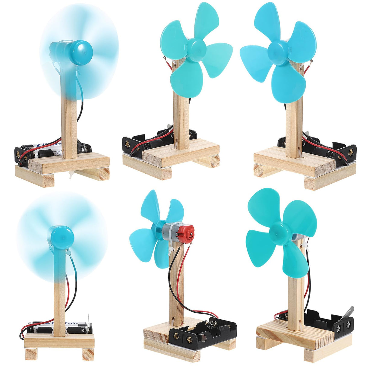TOYANDONA DIY Electric Fan Kit - 6PCS STEM Science Experiment & Craft Project, Build Your Own Fan Toy, Educational Physics and Engineering Kit TOYANDONA