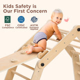 Dripex Deformable Pikler Triangle Set, Large Montessori Climbing Set with Over 20 Playing Modes, Pikler Triangle with Slide Arch Rocker, Premium Early Learning Climbing Toys for Toddlers 1-3 Inside Dripex