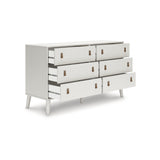 Signature Design by Ashley Aprilyn Farmhouse 6 Drawer Dresser, Whitewash Signature Design by Ashley