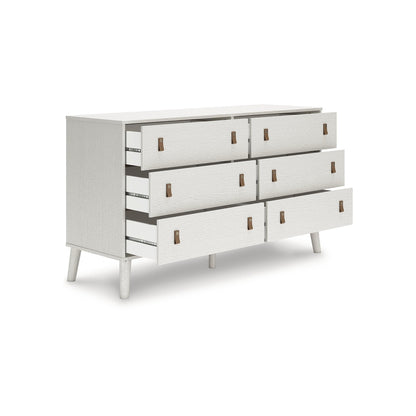 Signature Design by Ashley Aprilyn Farmhouse 6 Drawer Dresser, Whitewash - WoodArtSupply