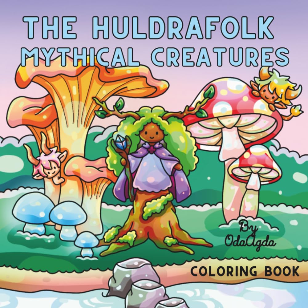 The Huldrafolk Mythical Creatures Coloring Book: Cozy and Relaxing Designs for Adults and Teens WoodArtSupply