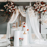 Wooden Wedding Arch, 7.5Ft Large Square Outdoor Wooden Arch, Rustic Wedding Arch for Ceremony Beach Lawn Garden Graduation Parties SAVITA