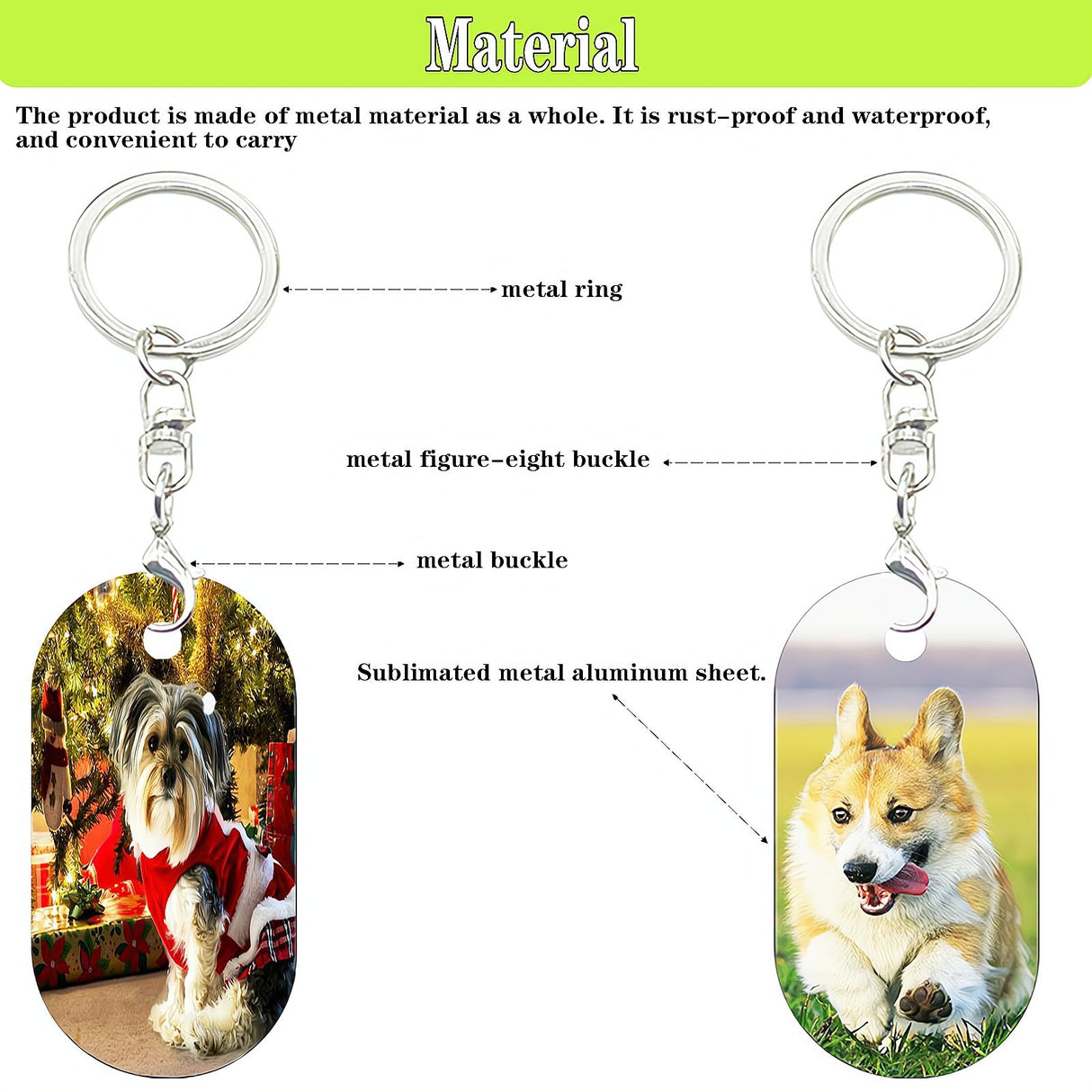 30pcs Metal Sublimation Keychain Blanks,Sublimation Blanks Bulk for Keychains,Double Sided Sublimation Ornament Blanks for Heat Press Printing,DIY Handmade Crafts Sublimation Keychains Guyuewey