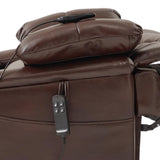 DYNOX 400lbs Lift Chairs for Big & Tall Seniors Power Lay Flat Recliner Extra Large Wide Oversized Lift Sofa with Heat Massage Electric Lift Recliner Chair Bed(9205,Faux Leather, Dark Brown) DYNOX