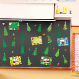 chiazllta 945Pcs DIY Christmas July Tree Craft Kit Kids Holiday Art Making Craft with Stickers, Make Your Own Christmas Bookmark Xmas Party Favor Decoration Home Classroom Game Activities chiazllta