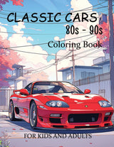 CLASSIC CARS 80s - 90s: : is a coloring book that collects the beauty of classic cars from the 80s-90s. It is a fun and creative activity for WoodArtSupply