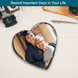 PATIKIL Sublimation Slate Blanks, 6 Pcs Heart Stone Sublimation Photo Frame Heat Press Sublimation Plaque for Making Memorial for a Friend, Dog, Personalized Gift, White, 6 x 6 PATIKIL