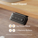 FAMISKY Height Adjustable Standing Desk, 48x 24 Inch Electric Stand up Home Office Table, Sit Stand Desk Computer Workstation with Splice Board, White Frame & Light Rustic Brown Desktop FAMISKY