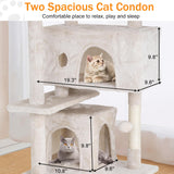 XXkseh Cat Tree 54 Inches Cat Tower for Indoor Cats Multi-Level Cat Condo with Litter Box Enclosure,Scratching Posts for Indoor Cats (Beige)… XXkseh
