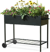 MIXC Metal Raised Garden Bed Outdoors with Legs, Elevated Planter Boxes Raised for Gardening, Large Planter Box for Vegetable Flower Herb MIXC