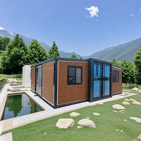 Portable Tiny Home Prefab Tiny House for Sale, Container House with 2 Bedrooms, Full Bathroom & Kitchen, Foldable House to Live in for Adults Generic