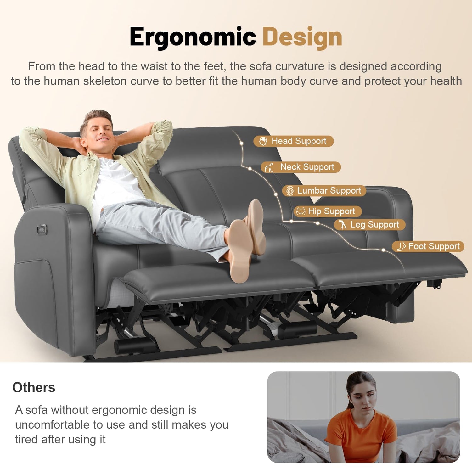 Power Loveseat Recliner Set with Adjustable Headrest, 2+1 Pieces in Living Room, 2 Seater Power Reclining Loveseat with Manual Headrest, 1 Swivel and Rocking Power Recliner Chair with Power Headrest Duitrc