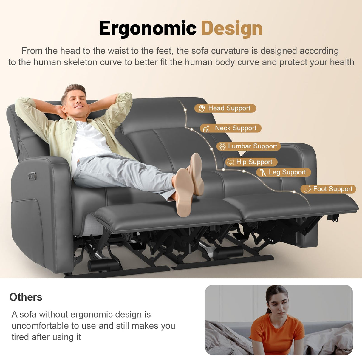 Power Loveseat Recliner Set with Adjustable Headrest, 2+1 Pieces in Living Room, 2 Seater Power Reclining Loveseat with Manual Headrest, 1 Swivel and Rocking Power Recliner Chair with Power Headrest Duitrc