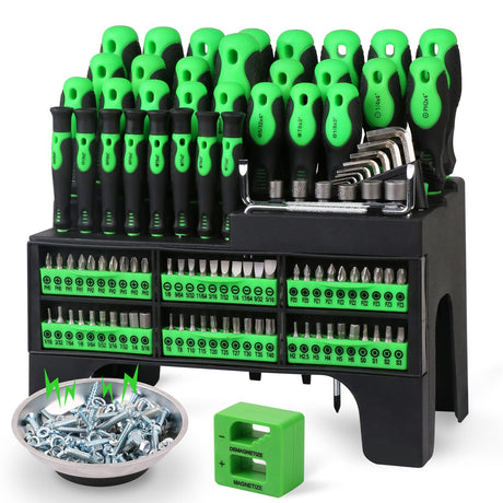 SWANLAKE 118PCS Magnetic Screwdrivers Set With Plastic Ranking,Tools For Men (118PCS) SWANLAKE GARDEN TOOLS
