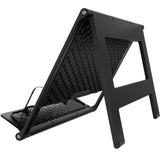 Readaeer Portable Book Stand Free Angle Adjustable Book Holder for Thick Textbook Collapsible Lightweight Book Rest (Black) Reodoeer