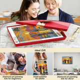 hill froeistung Landscape Scenery Diamond Art Painting Kits for Adults: Elephant Diamond Art Painting Sunset DIY 5d Diamond Art Kit Full Drill for Wall Decor 12 x 16 Inch hill froeistung