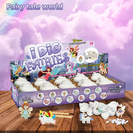 Liberty Imports 12-Pack Fairy and Unicorn Excavation Kit for Kids - Enchanted Magical Digging Adventure - Ideal Party Favors, Educational STEM Toys for Girls and Boys Liberty Imports
