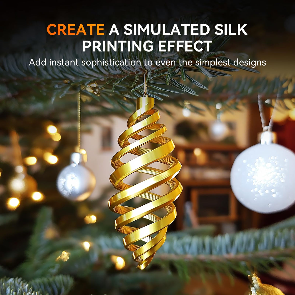 TECBEARS Silk Filament 1.75, Shiny Silk PLA Filament, 3D Printer Filament with Smooth Silky Surface, 250G Spool, 8 Rolls, Gold+Silver+Purple+Green+Blue+Pink+Orange+Red Copper TECBEARS