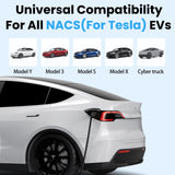 Level 2 EV Charger for Tesla, WiFi APP, 40A Portable EV Mobile Charger for Tesla, 25FT Cable with 240V NEMA 14-50 Plug & NEMA 5-15 Adapter, NACS Connector,Home Wall Charger for Tesla Model Y/3/S/X Romaa