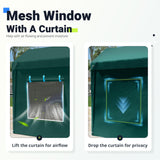 Quictent 10x20 ft Carports with Roll-up Ventilated Windows,Anti-Snow Car Port Heavy Duty Car Canopy RV Carport Canopy Portable Garage Shelter Boat Shelter with 4 Reinforced Steel Cables-Green Quictent