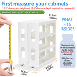 Dutiplus Medicine Organizer 2 Three-Decker Shelves Cabinet Storage Rack Organizer for Holding Vitamins, Supplements Cosmetics 10.82”H x 5.82”W x 10.43”D (Creamy White) WoodArtSupply