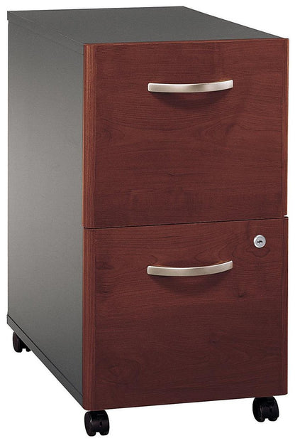 Bush Business Furniture Series C 2 Drawer Mobile File Cabinet, Hansen Cherry - WoodArtSupply