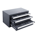 VEVOR Drill Bit Organizer - Three-Drawer Steel Cabinet for 1mm to 13mm, Labels, Stackable VEVOR