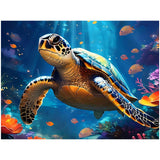 Reivworl Sea Turtles Diamond Art Kits for Adults, Turtles Diamond Painting Kits, Gem Art Kit for Gifts and Home Interior Decor 12x16 Inch Reivworl