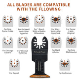 Trivd Frol 100Pcs Curved-Edge Oscillating Tool Blades Professional Universal Oscillating Saw Blades Wood Multitool Blades Compatible with Dewalt, Milwaukee, Ryobi, Rockwell, Bosch Trivd Frol