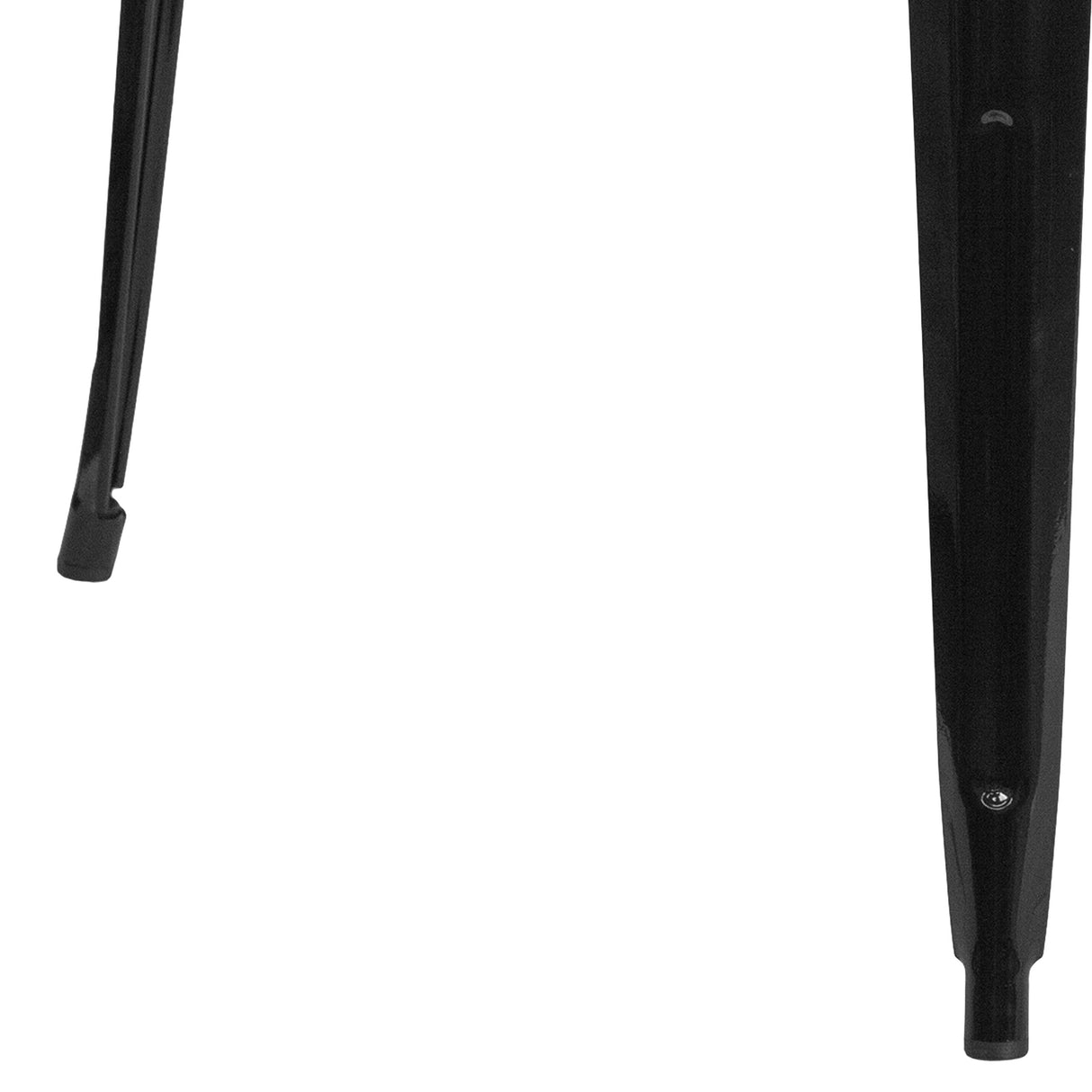 EMMA + OLIVER Commercial Grade 31.5" Square Black Metal Indoor-Outdoor Bar Height Table EMMA + OLIVER