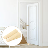 4 Pcs Wooden Door Stop Stopper Solid Non-Slip Doorstop Shims Triangle Wood Block Security Door Stopper Fit for Bottom of Door On Tile, Concrete, Carpet, Wooden Floor salbsever