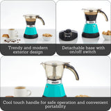 Imusa 3 or 2cup Electric Espresso Maker, Teal Imusa
