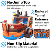 TentandTable Inflatable Bounce House with Slide for Kids 5-12 Large - Commercial Grade Bouncy House for Adults - Jump House, Includes Electric Air Blower - 19' L x 15' W x 14' H - Pirate Ship TentandTable