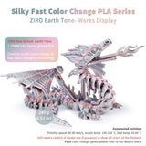 ZIRO 3D Printer Filament, Shiny PLA Fast Gradient Color Change, Glossy Color Change by Length PLA, Fit Most FDM 3D Printers, Dimensional Accuracy +/-0.03mm, 1KG/2.2lb Spool, Earth Tone(Silk) ZIRO