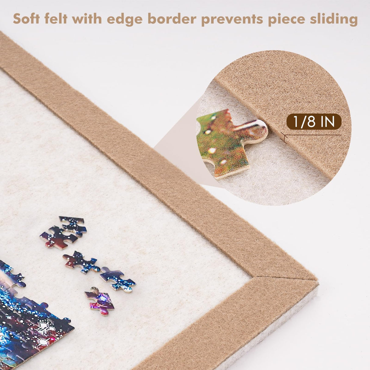 Jigsaw Puzzle Board with 6 Sorting Trays, 1500 Pieces Puzzle Playing Surface with Protective Cover, Lightomorrow 37" x 30" Felt Puzzle Display Board lightomorrow