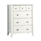 Sauder Shoal Creek 4-Drawer Dresser, L: 34.72" x W: 18.58" x H: 42.68", Soft White finish Sauder