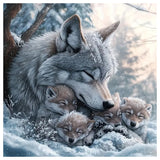 DPDAKIT Diamond Art Kits for Adults, Wolf Diamond Painting Kits for Beginner, 5D DIY Round Full Gem Art Crafts for Home Wall Decor Gift, 12x12inch DPDAKIT