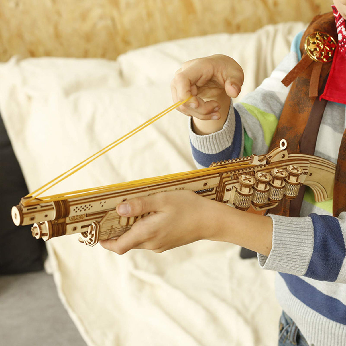 ROBOTIME LQ501 3D Puzzles for Adults, Wooden Puzzle for Adults, Model Kit (Terminator M870), Unique Gift ROBOTIME