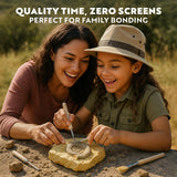 Playz Fossil Digging Kit for Kids Ages 6-12 – Dinosaur Fossil Excavation Tools, Paleontology Volcano Lab & Mining Activity Set Playz