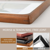 Golden State Art 11x14 Picture Frames - Walnut Solid Wood with Glass, Rounded Corner 11 x 14 Picture Frame Matted to 8x10 Photos - Wall Decor Display Golden State Art