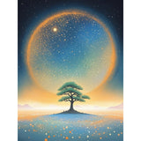 Chionox Moon Diamond Art Kits for Adults,Moon Diamond Painting Kits for Adults Beginners,5D Round Full Drill Diamond Art Tree Craft for Home Wall Decor 12x16 inch Chionox