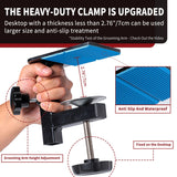 Dog Grooming Table Arm with Hammock - Adjustable Height, Pet Grooming Hammock, No Sit Haunch Holders, Loop Noose Heavy-Duty Clamp (Stainless Steel) Phenfor