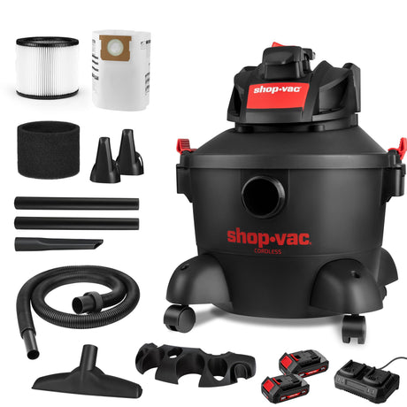Shop-Vac 6 Gallon Wet Dry Vacuum Cleaner, 8.0 Peak Kpa Shop Vacuum with Blower Function, Cordless Vacuum Cleaner for Pet Hair, Jobsite, Garage, Home & Workshop Shop-Vac