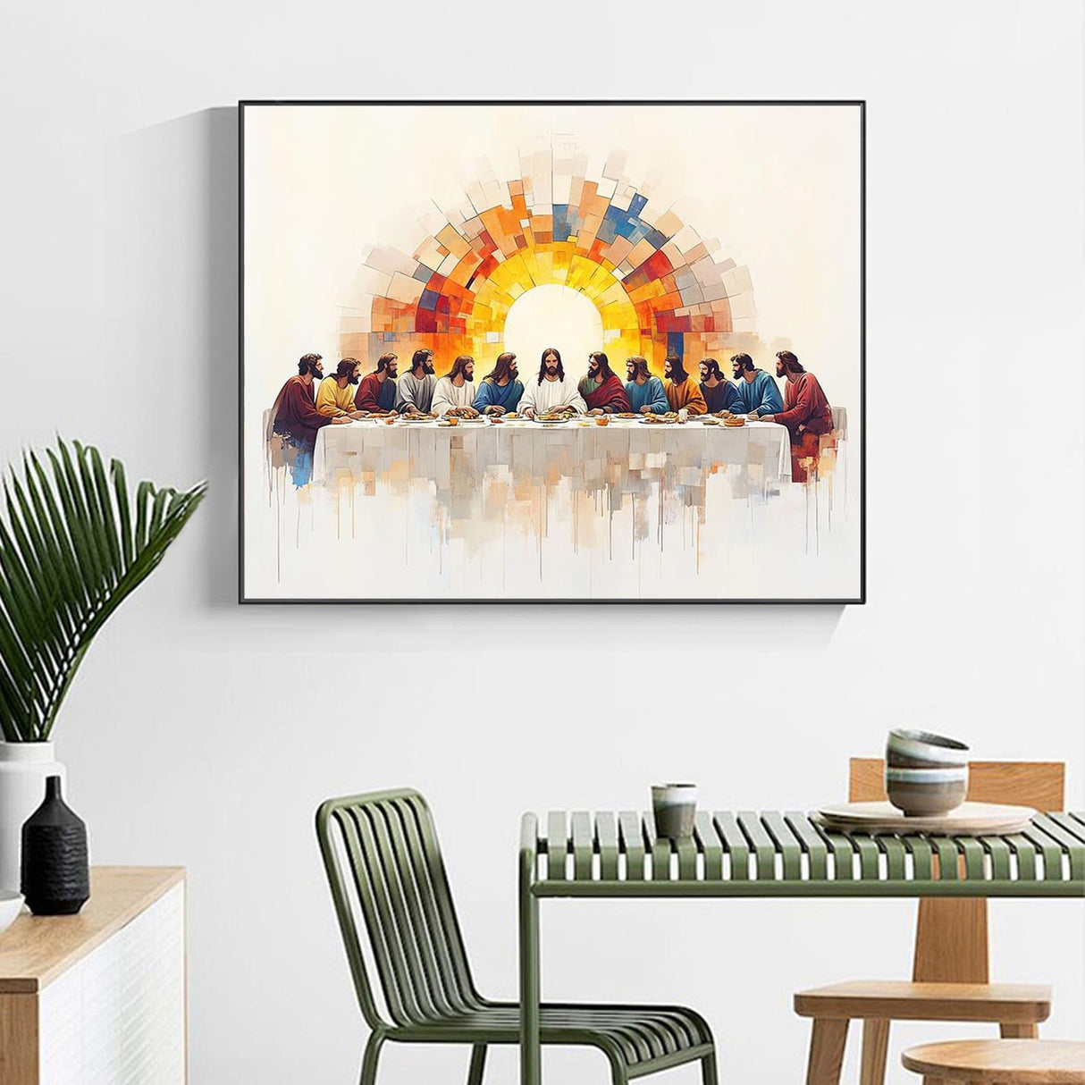 Yezavesu The Last Supper Paint by Numbers Kit for Adults Beginner, Jesus Adult Paint by Number Kits on Canvas Without Frame, DIY Acrylic Painting by Numbers for Home Wall Decor Gift 16x20 Inch Yezavesu