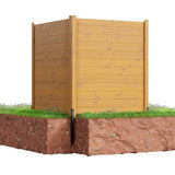 ROOMTEC 38"W X 42"H Air Conditioner Fence Panels, 4 Panels Privacy Fence for Outside Privacy Screens Trash Can Enclosure with Metal Stake,Trash Can Screen Fence Pool Equipment Fence, Seamless Wood ROOMTEC